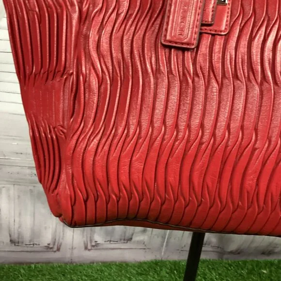 Coach Taylor Gathered Leather Alexis Carryall Tote Red NWT - Picture 4 of 16